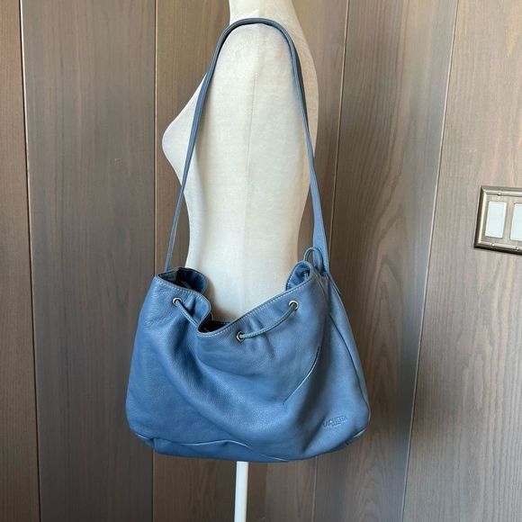 Lachetta Handbags - Lachetta Milano Leather Shoulder Drawstring Bag